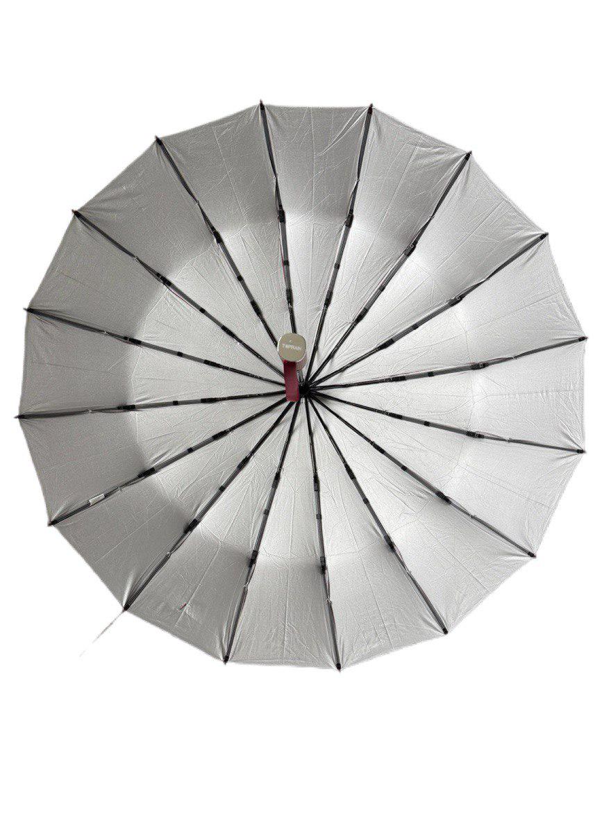 Парасолька-автомат Toprain Umbrella однотонна 16 спиць зі сріблом під куполом Червоний (4016/4) - фото 3 Парасолька-автомат Toprain Umbrella однотонна 16 спиць зі сріблом під куполом Червоний (4016/4) - фото 3