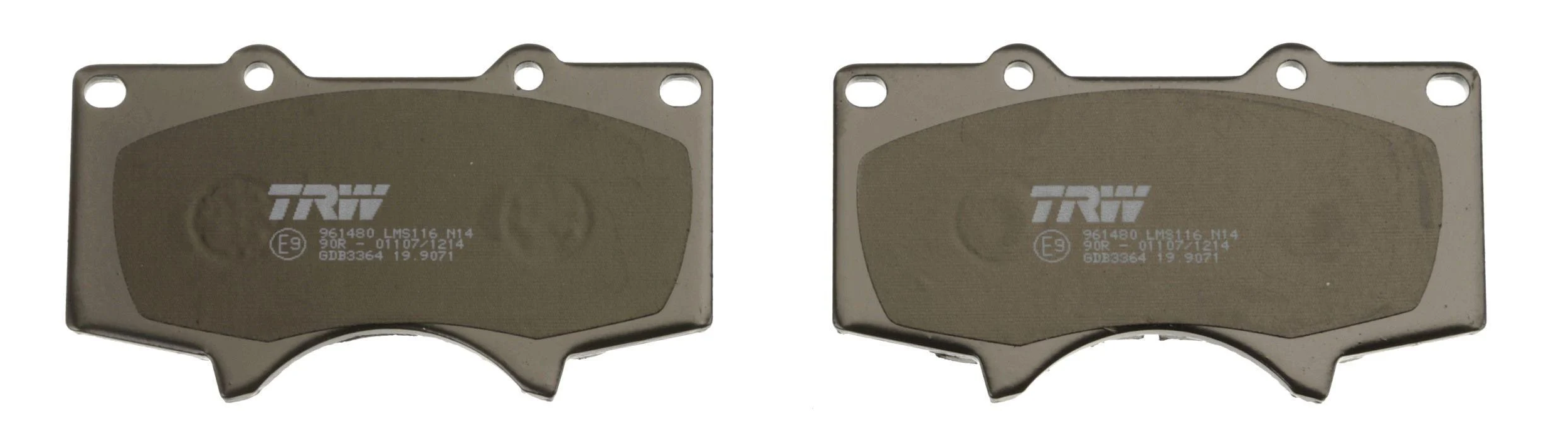 Комплект тормозных накладок для дисковых тормозов TRW GDB3364