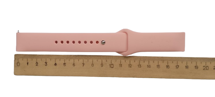Ремінець для годинника силіконовий 20х175 мм Pink (3199) - фото 3 Ремінець для годинника силіконовий 20х175 мм Pink (3199) - фото 3