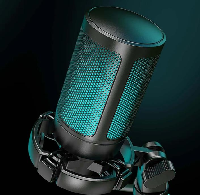 Микрофон Fifine A2 конденсаторный для стримов и гейминга USB с подсветкой RGB Черный (29163822) - фото 2