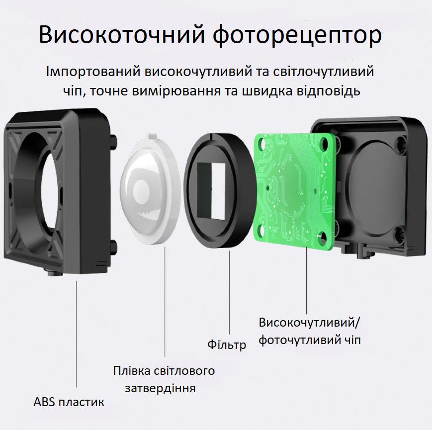 Люксметр цифровой Habotest HT603 до 200000 люкс с измерителем влажности и температуры (78271792) - фото 5