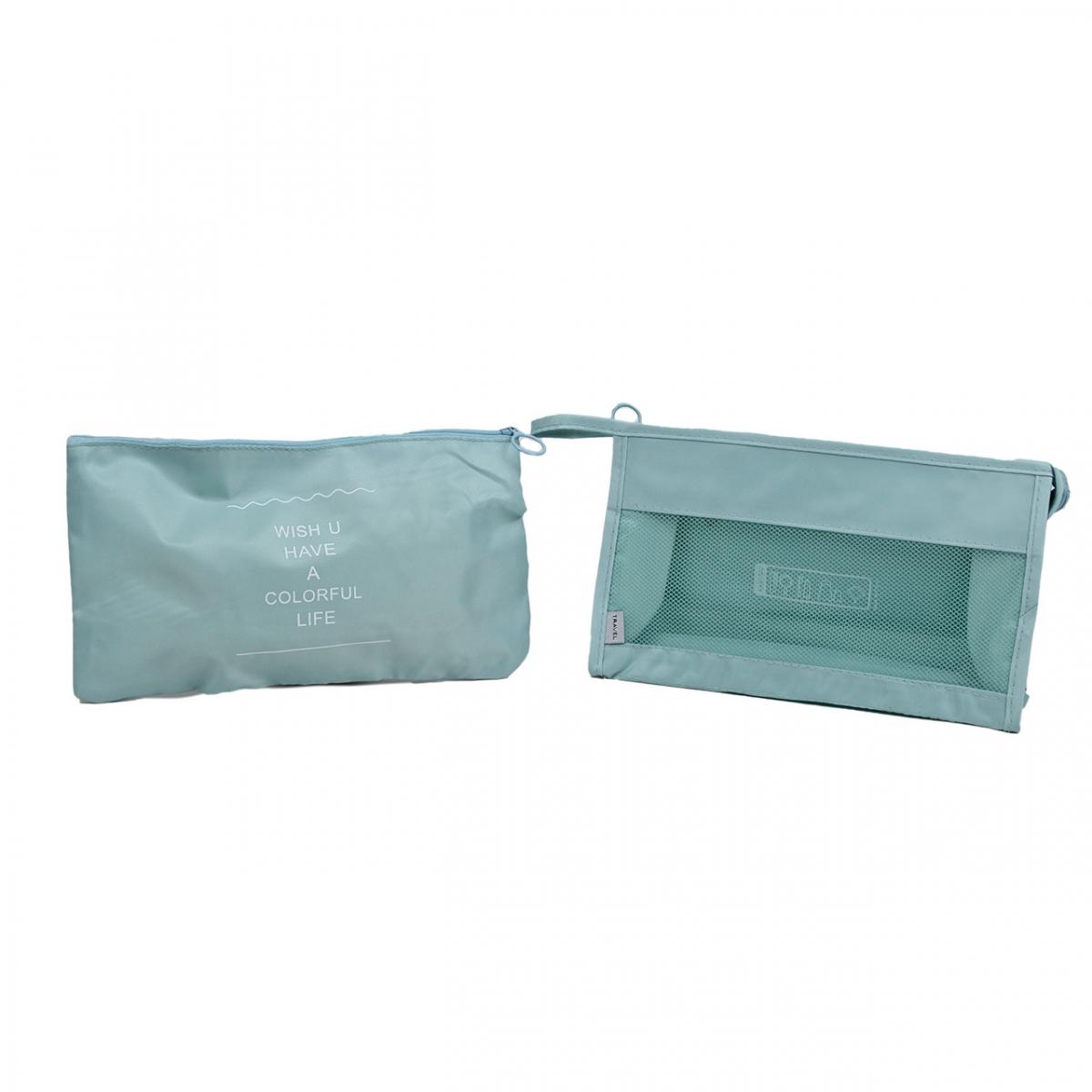 Комплект дорожніх органайзерів з нейлону 8в1 для валізи/рюкзака та ручної поклажі Блакитний (КДО-40-15) - фото 6 Комплект дорожніх органайзерів з нейлону 8в1 для валізи/рюкзака та ручної поклажі Блакитний (КДО-40-15) - фото 6