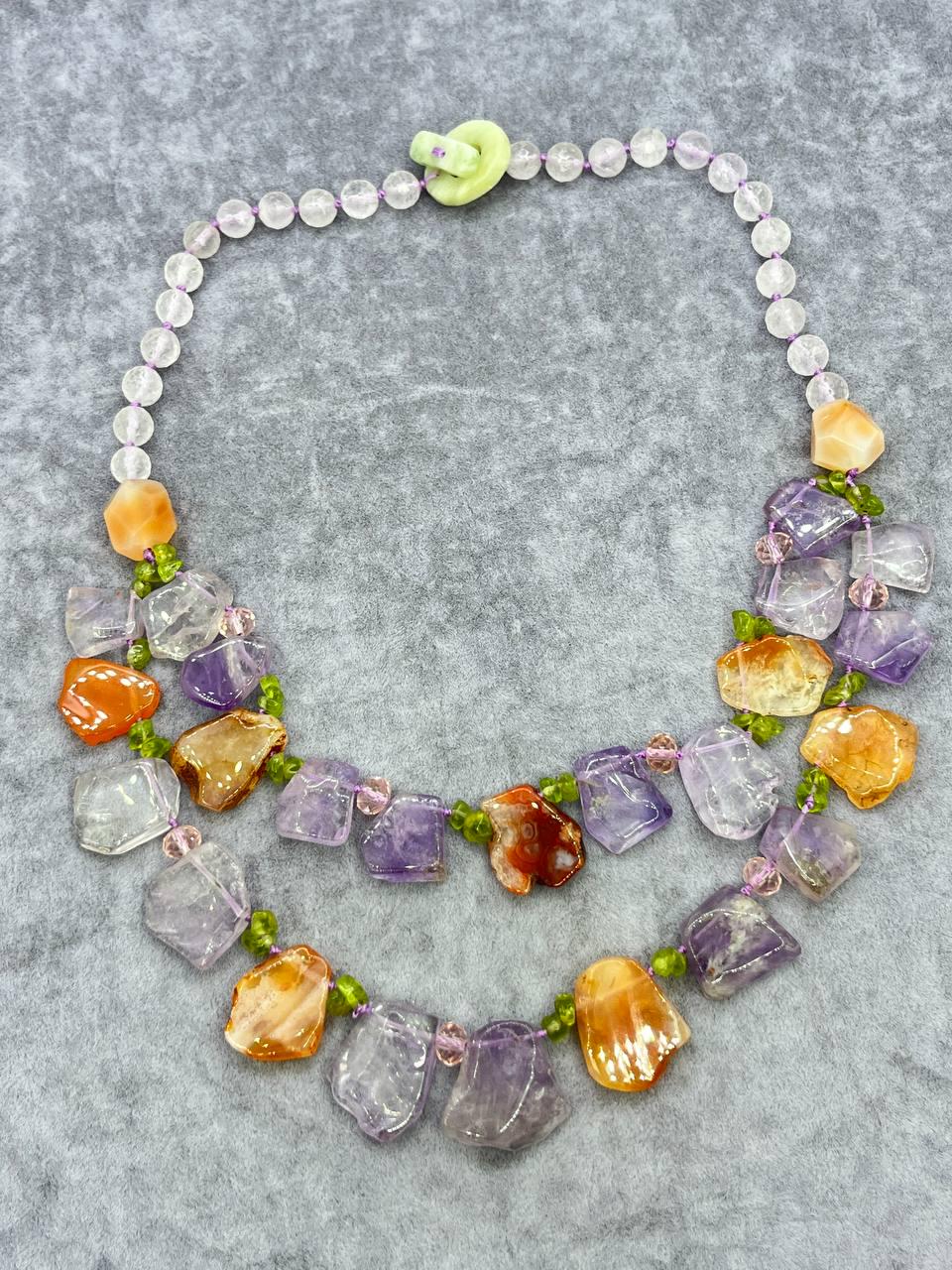 Бусы самоцветы 46 см Разноцветный (10150)