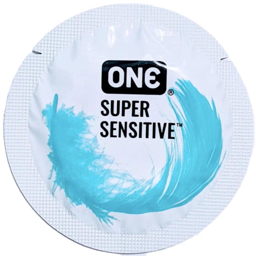 Набор ультратонких презервативов ONE Super Sensitive с дизайном в виде пера 5 шт. (ON221576)