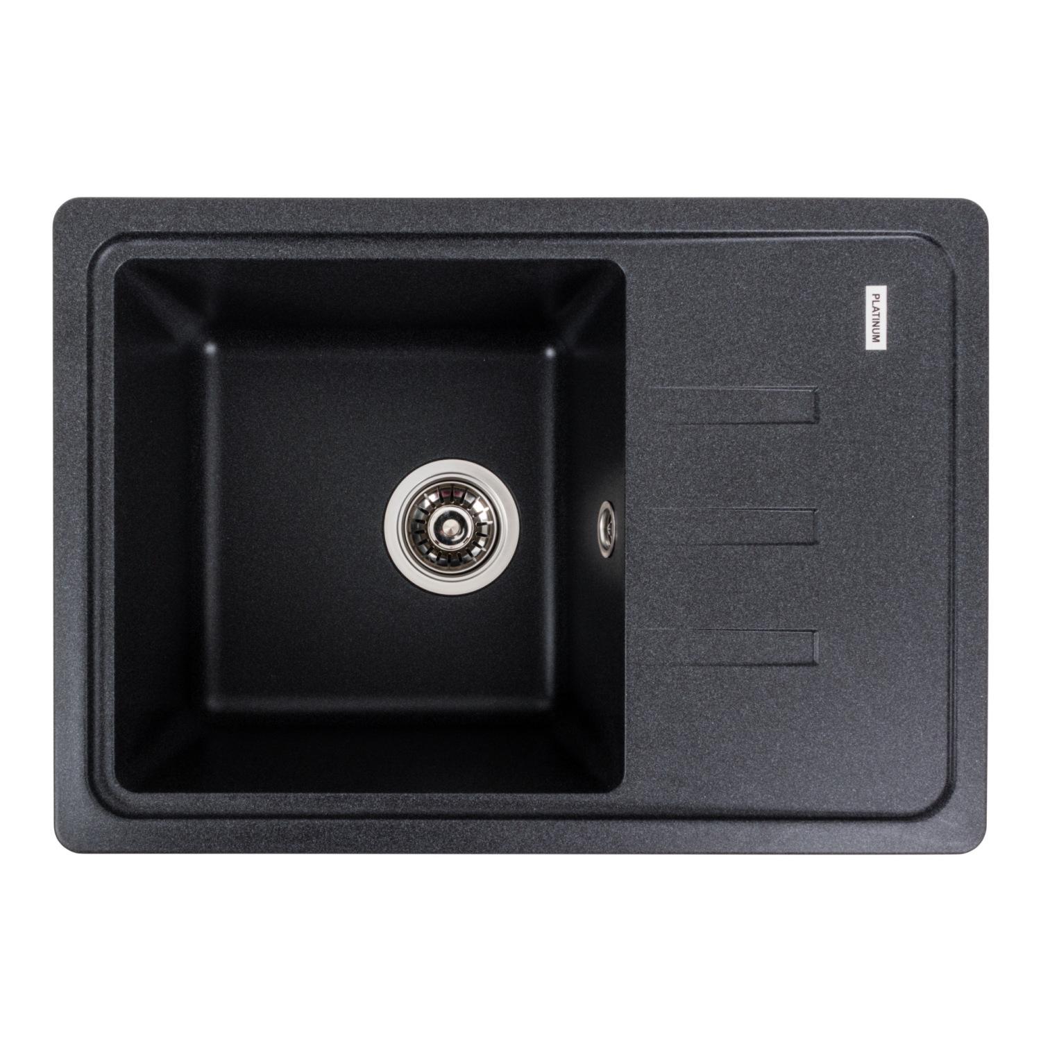 Мойка кухонная Platinum PLS-A39268 прямоугольная гранитная 790x435 мм Серый (171925)