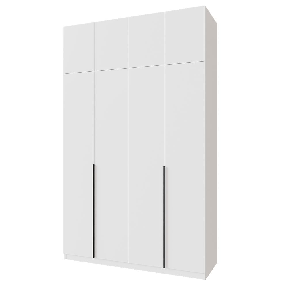 Шафа розпашна з антресолью Меблітренд Чиназес Чиа-1600.4 1600х500х2450 мм Білий (26842026)