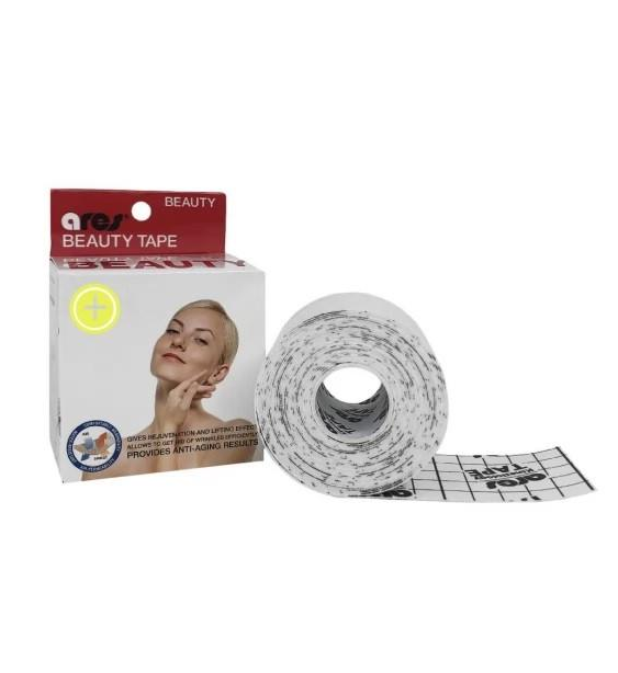Тейп кінезіологічний для обличчя і чутливої шкіри Ares Beauty Gentle Білий