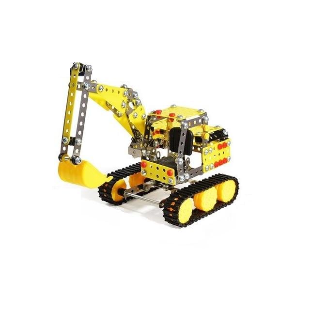 Конструктор Экскаватор Iron Commander металлический гаечный ключ 520 деталей Yellow (150035)