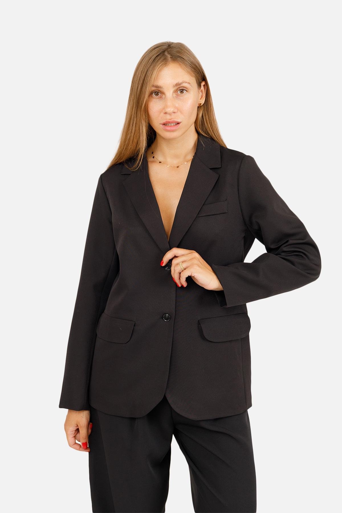 Жакет женский ЦБ-00258214 р. 46 Черный (SKT001016089) Жакет женский ЦБ-00258214 р. 46 Черный (SKT001016089)