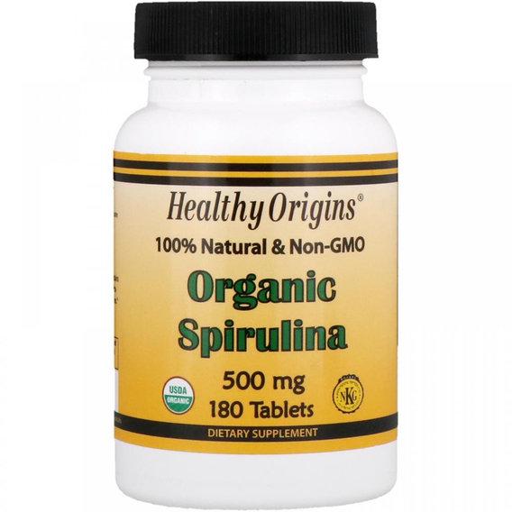 Спіруліна Healthy Origins Spirulina Organic 500 мг 180 Tabs