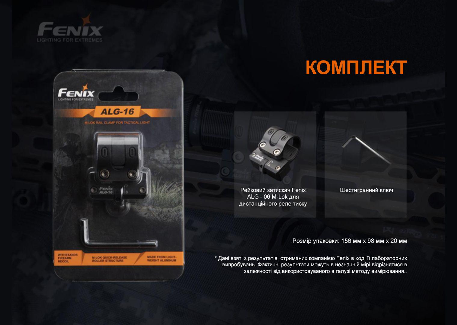 Кріплення на зброю для виносної кнопки Fenix ALG-06 M-Lok Black (12586347) - фото 8