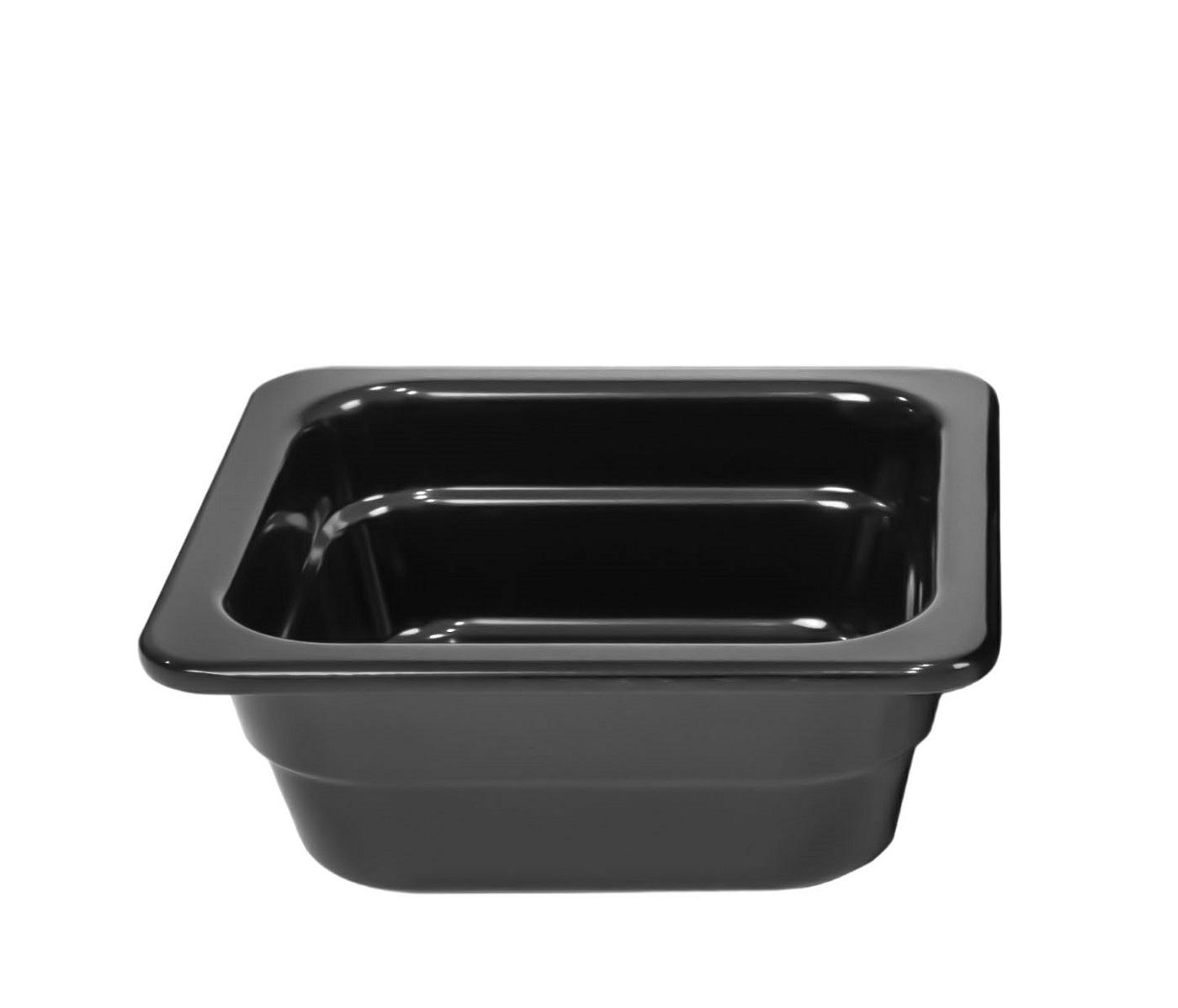 Гастроемкость из меламина One Chef прямоугольная 0,8 л 1/6 17,6х16,2х6,5 см Черный