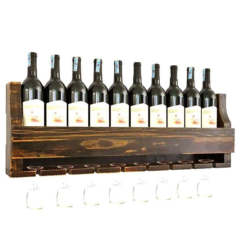 Полка для вина настенная из дерева Кенохара Корица (ПНК-019433)