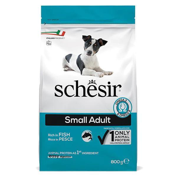 Корм сухой для взрослых собак Schesir Dry Dog Small Fish монопротеиновый малых пород с рыбой 800 г (ШСВМР0.8)