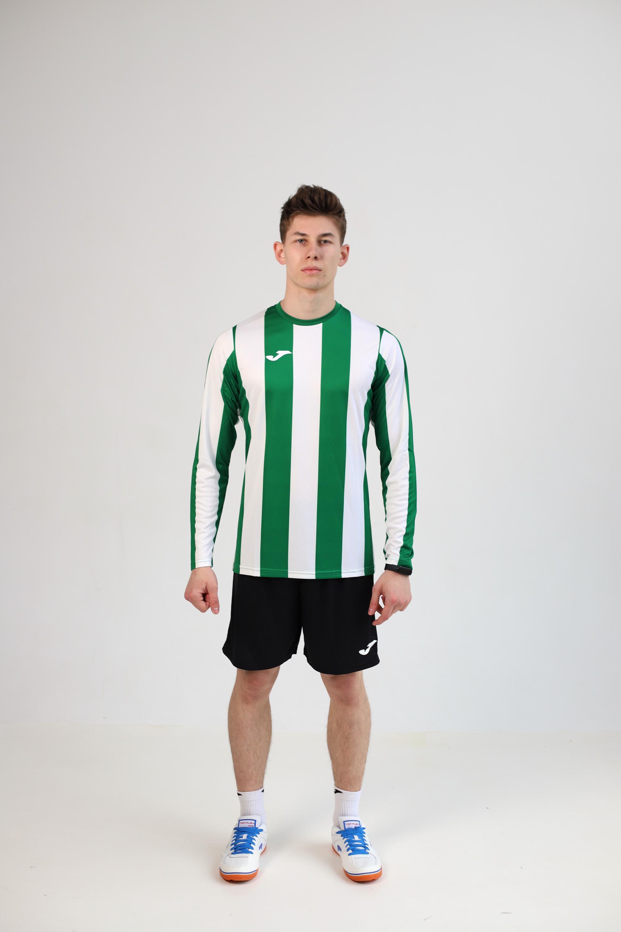 Футболка Joma 103250.452 Inter Classic Long Sleeve T-Shirt M Green/White (8445757300157) - фото 3