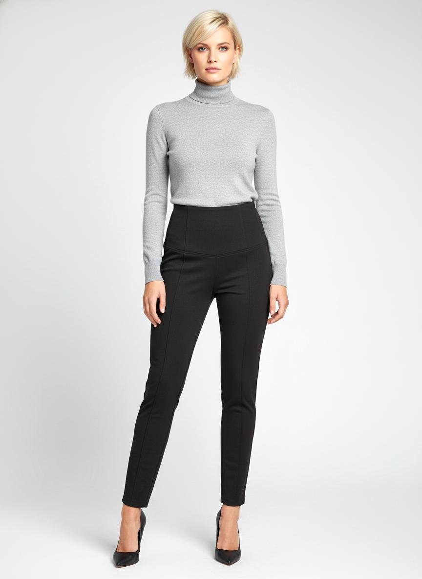 Брюки жіночі демісезонні із завищеною талією Forza Viva FV-122943-2 р. 46 Чорний (FV-122943-2-46) - фото 2 Брюки жіночі демісезонні із завищеною талією Forza Viva FV-122943-2 р. 46 Чорний (FV-122943-2-46) - фото 2