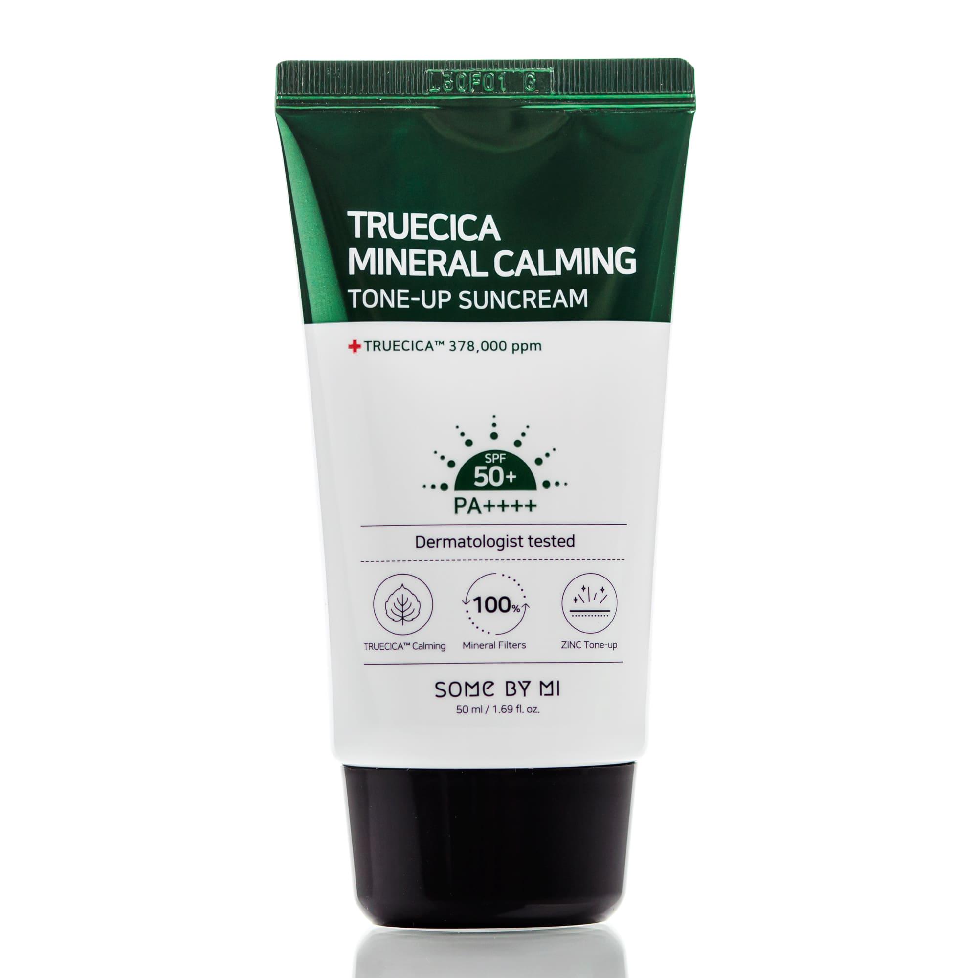 Крем солнцезащитный с комплексом трав SOME BY MI truecica mineral 100 calming suncream 50 мл