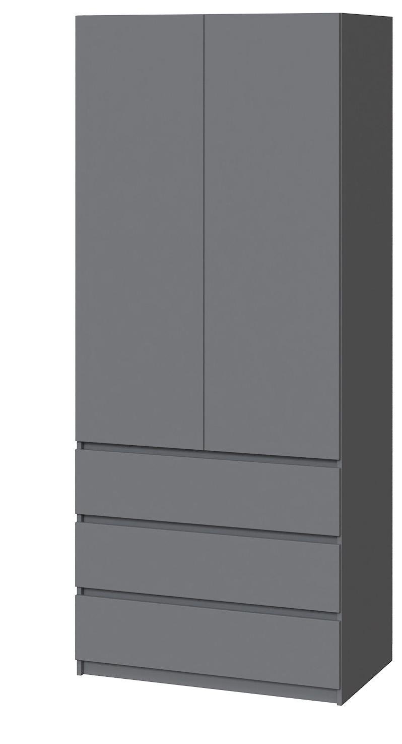 Шкаф для одежды в прихожую Мастер Форм Брайт 900х520х2000 мм Антрацитовый (31307)