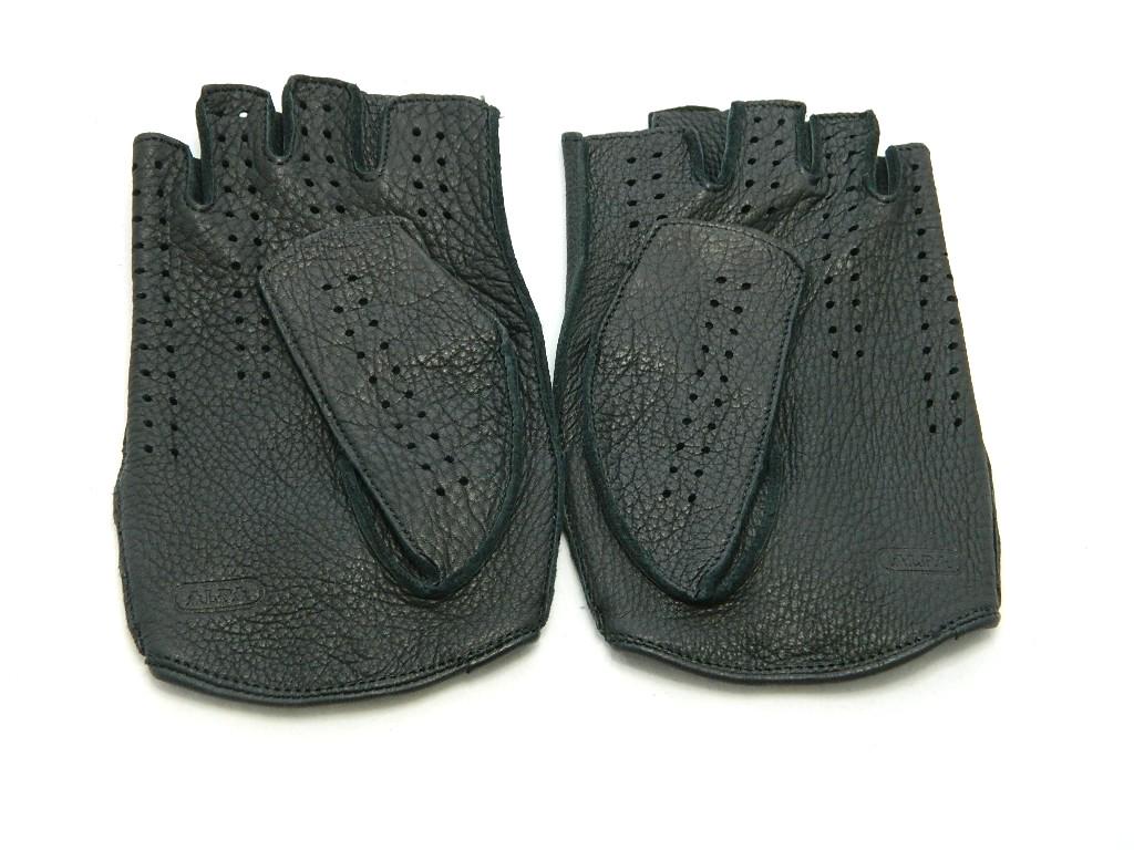 Перчатки мужские Alpa Gloves автомобильные натуральная кожа митенки р. 8 Черный (703-15-8) - фото 4