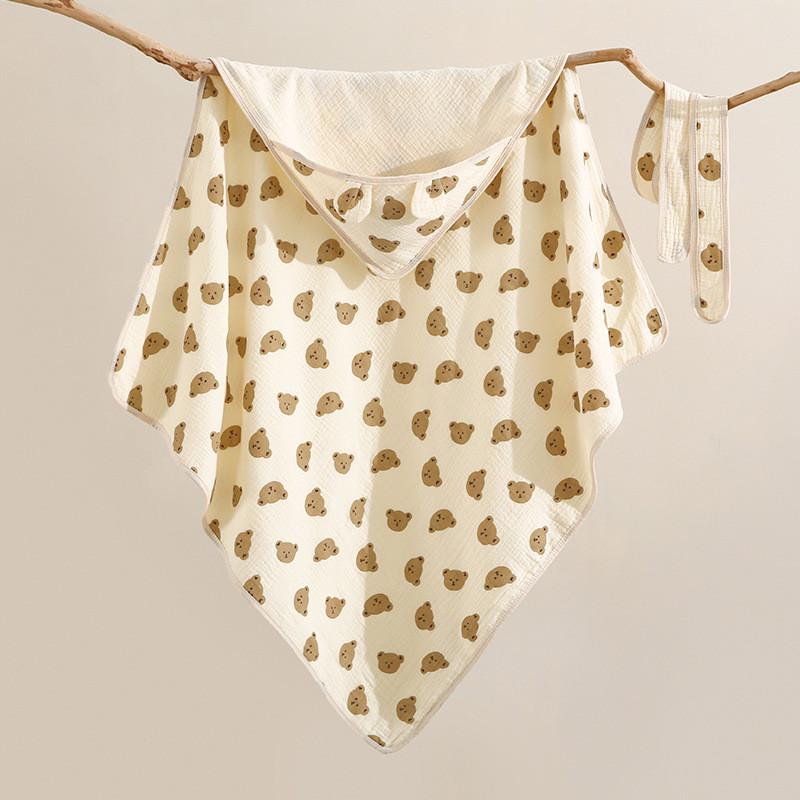 Конверт на виписку літній з капюшоном муслін Ведмідь 85x90 см (24246334) - фото 6 Конверт на виписку літній з капюшоном муслін Ведмідь 85x90 см (24246334) - фото 6