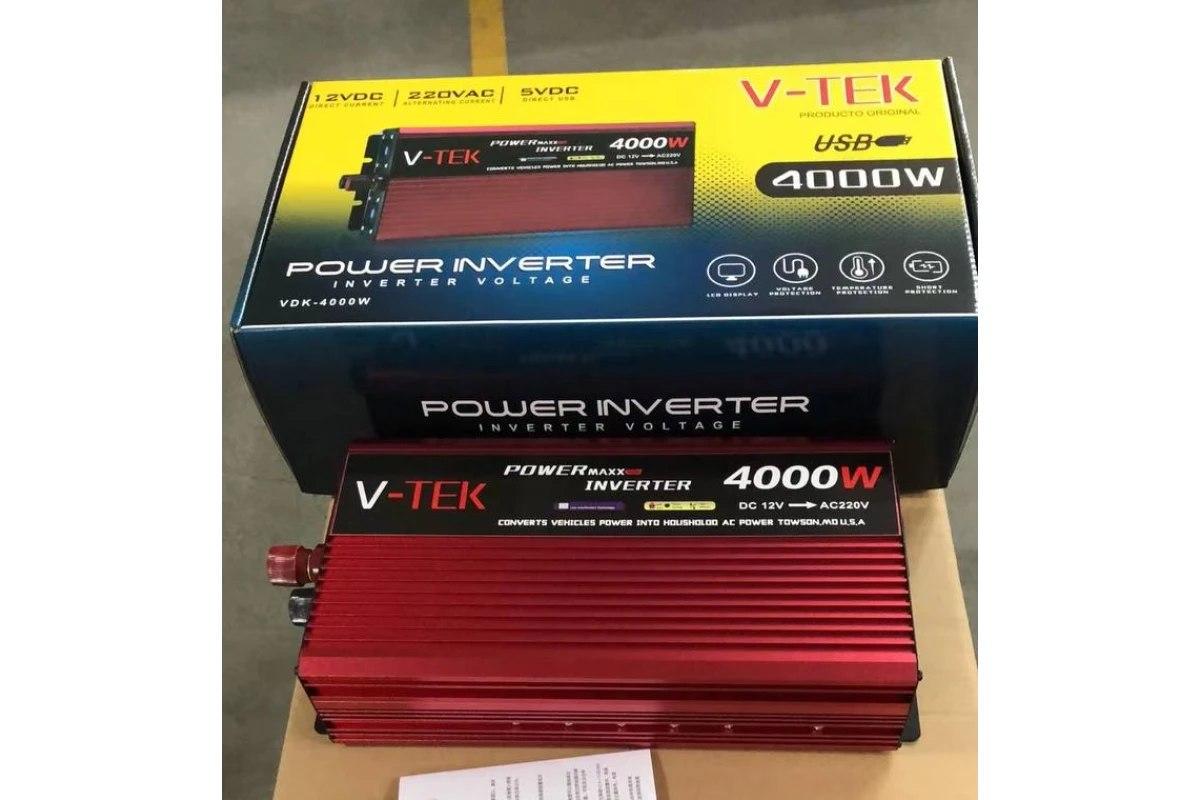 Автомобільний інвертор з дисплеєм V-Tek 4000W 12-220V - фото 8 Автомобільний інвертор з дисплеєм V-Tek 4000W 12-220V - фото 8