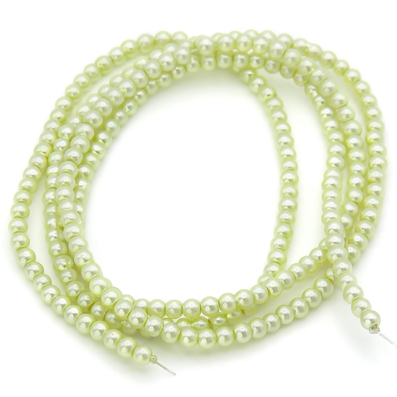 Бусины стеклянные на нитке под жемчуг 3 мм 62 см 215 шт. Желтый (БЖ0003ш46) Бусины стеклянные на нитке под жемчуг 3 мм 62 см 215 шт. Желтый (БЖ0003ш46)