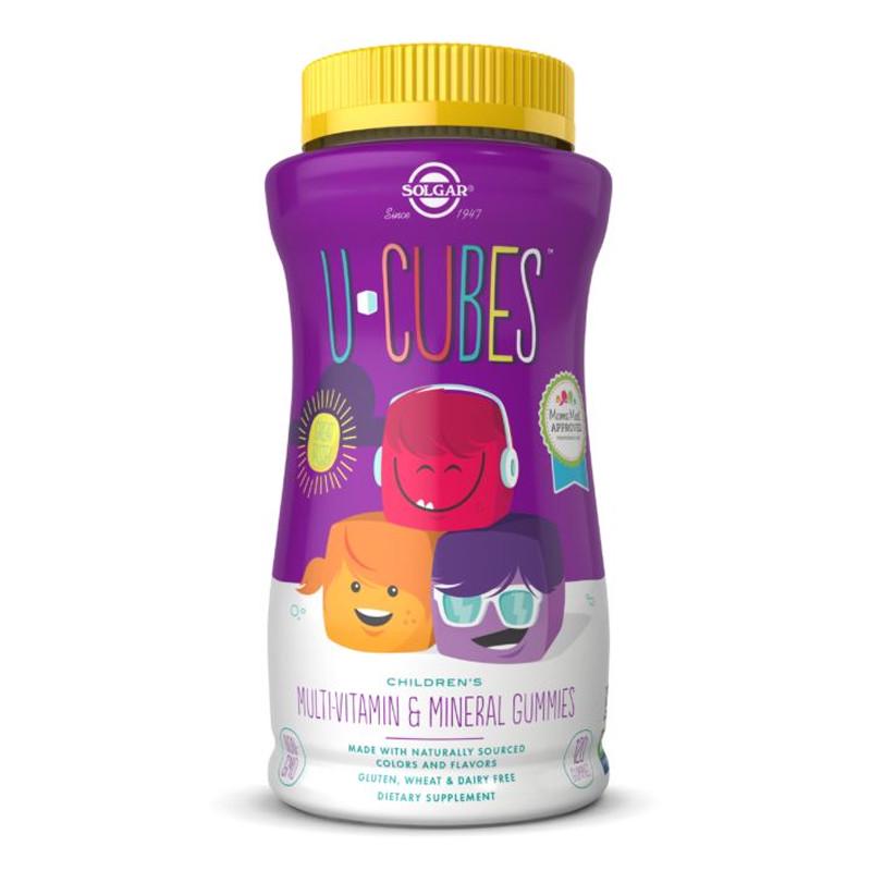 Комплекс витаминов для детей Solgar U-Cubes Children's Multi-Vitamin & Mineral 120 желеек (18334-01)