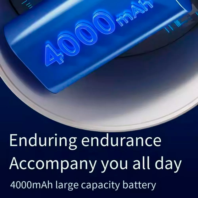 Портативний акумуляторний вентилятор DK WT-F70 4000mah White (WT-F70) - фото 5