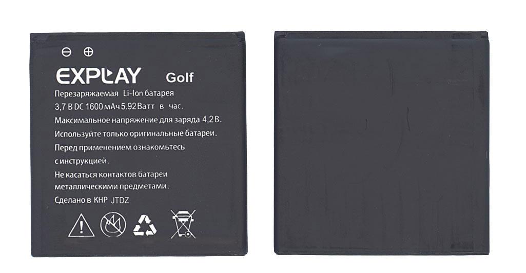 Аккумулятор для смартфона Explay Golf 3,7V 1600 mAh 5,92 Wh Black