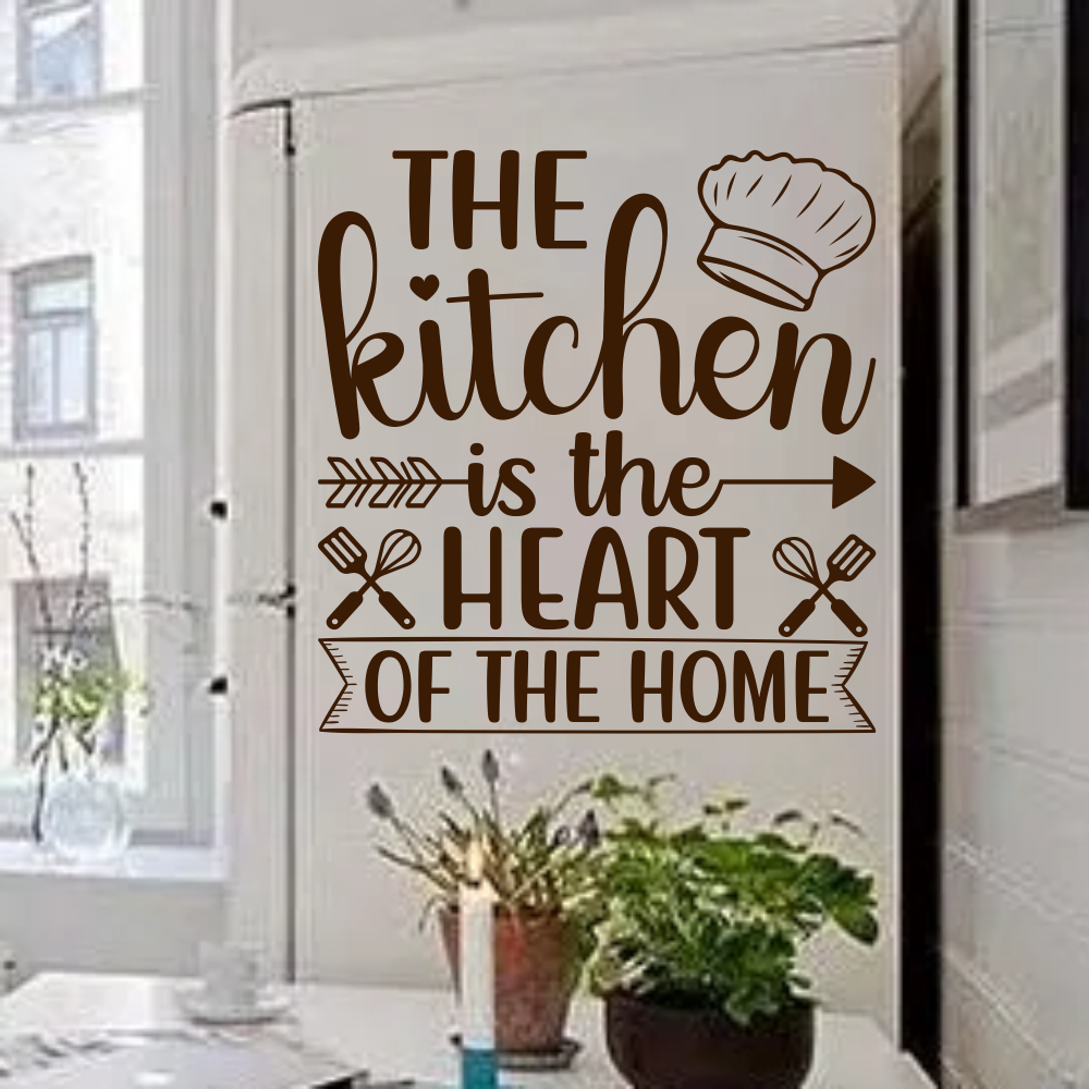 Наклейка Happy Pocket Kitchen is the heart 49х50 см Коричневий матовий (HP-072S-800M)