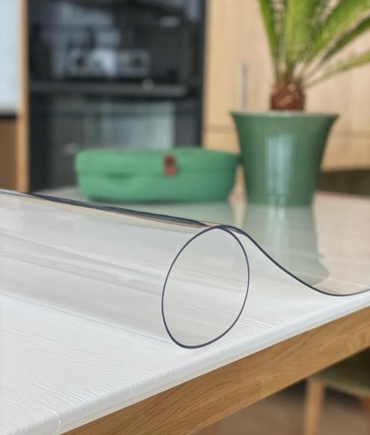 Покриття захисне Crystal для столу М'яке скло 80x100 см товщина 0,8 мм Прозорий (1900)