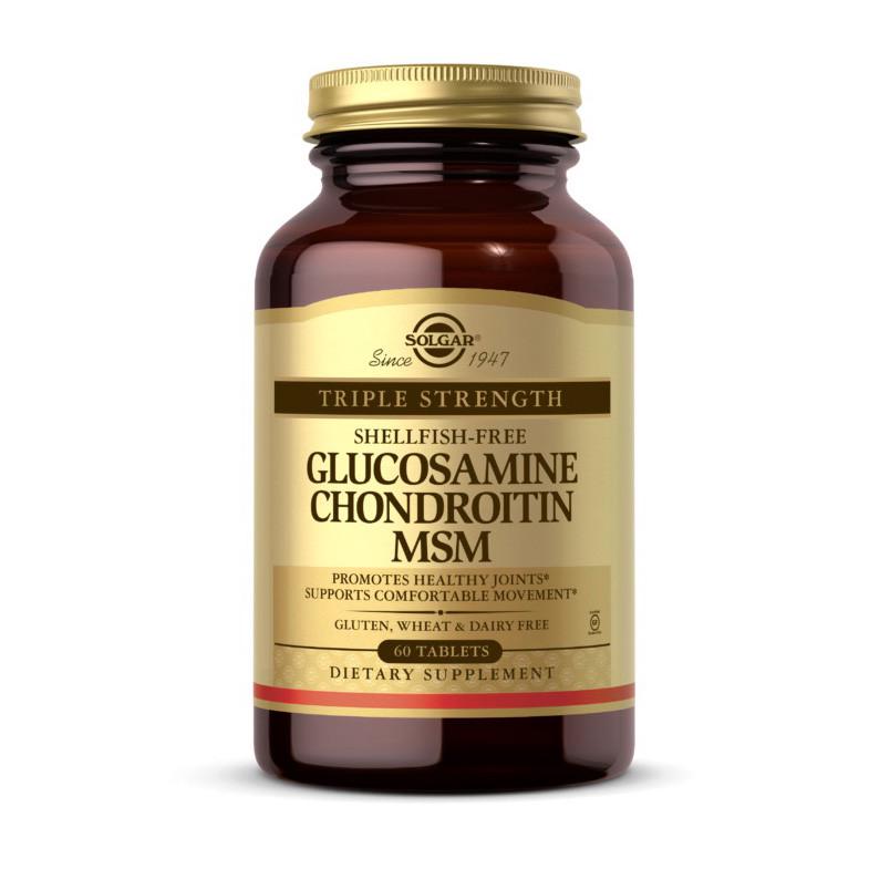 Комплекс для суглобів і зв'язок Solgar Glucosamine Chondroitin MSM 60 капс. (22434-01)