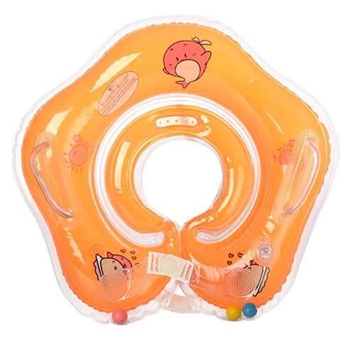 Круг для купания с погремушкой Aqua Baby Оранжевый (516)