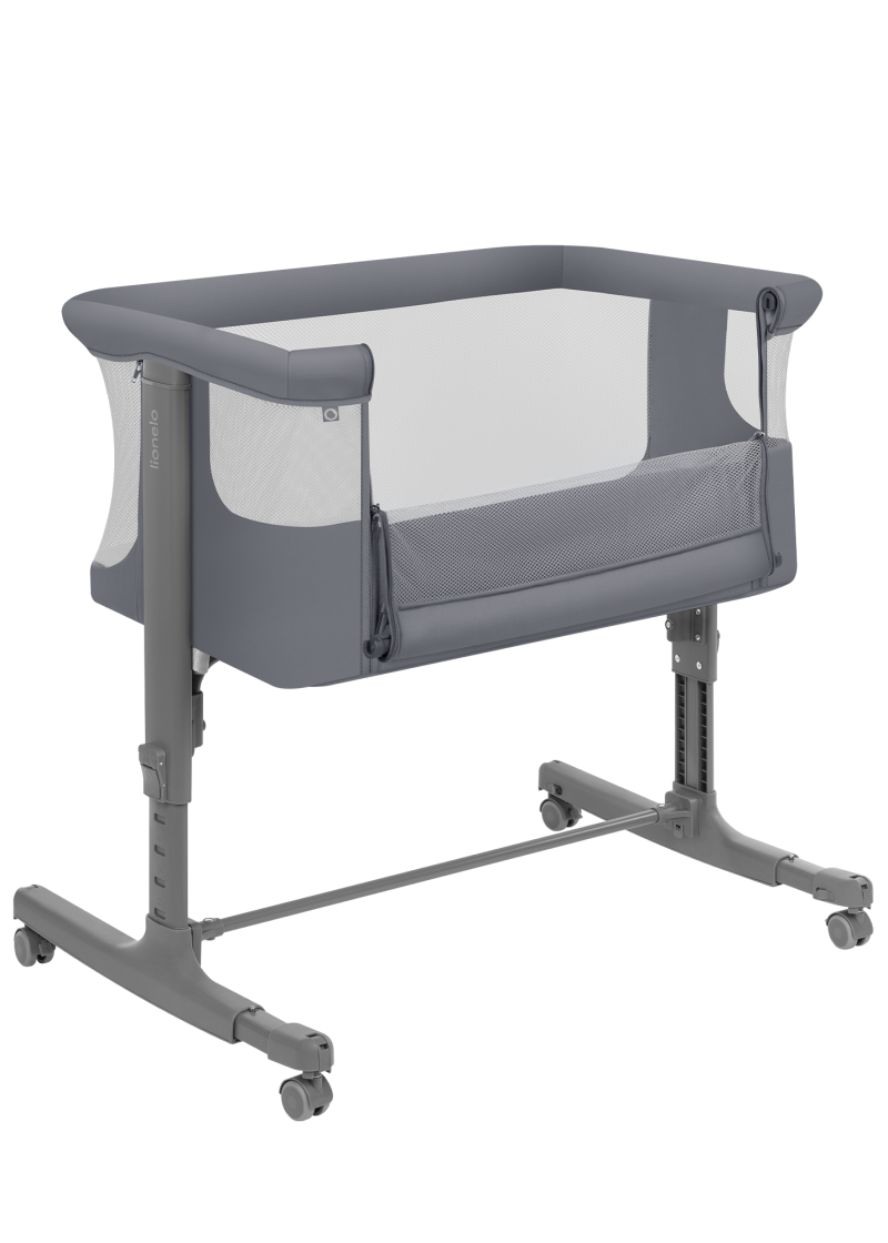 Кроватка приставная Lionelo AURORA MONUMENT Grey