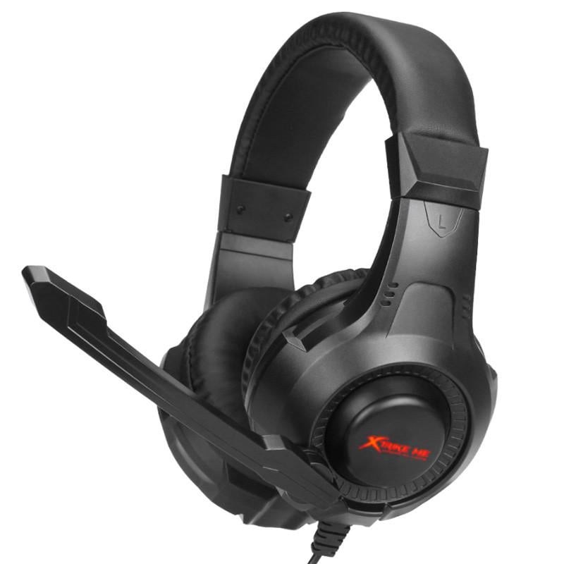 Игровые наушники XTRIKE ME HP-311 с микрофоном и RGB подсветкой проводные Black