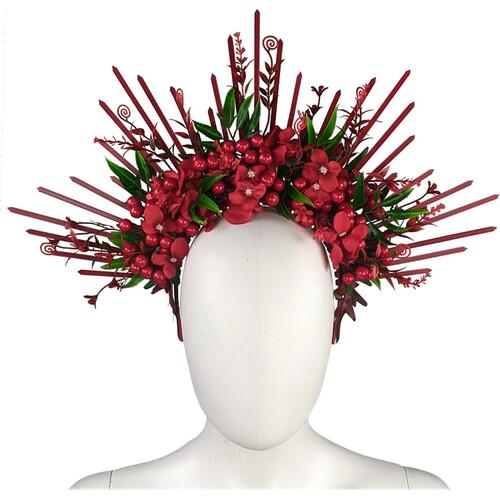 Обруч с цветами и ягодами Орыся SETA Decor 22-319RD