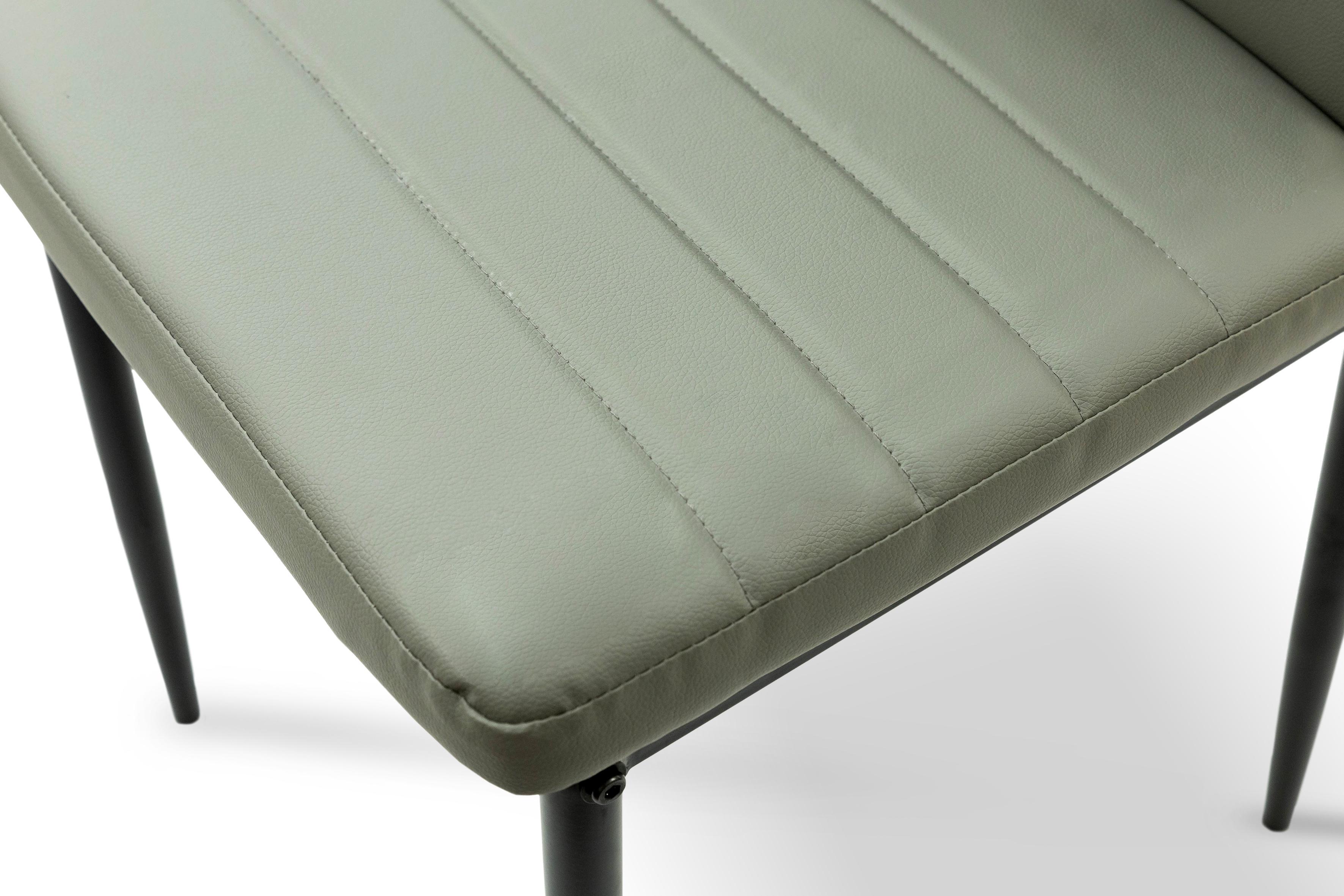 Стул для кухни и гостиной ГРЕЙС Рио 390х960х530 мм Черный/Светло-серый (GAА0056266) - фото 6