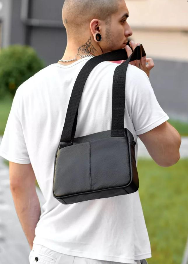 Мужская сумка мессенджер Sambag Makros Черный (70103101) - фото 2 Мужская сумка мессенджер Sambag Makros Черный (70103101) - фото 2