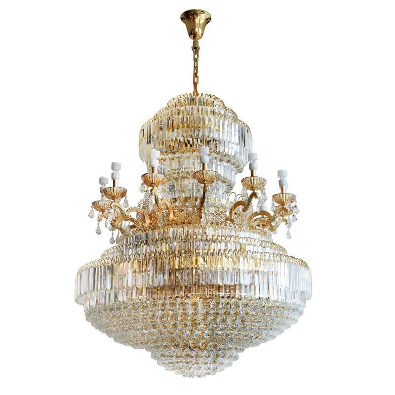 Люстра подвесная большая Brille BCL-345S/61xE14/19LED для холла с подсветкой