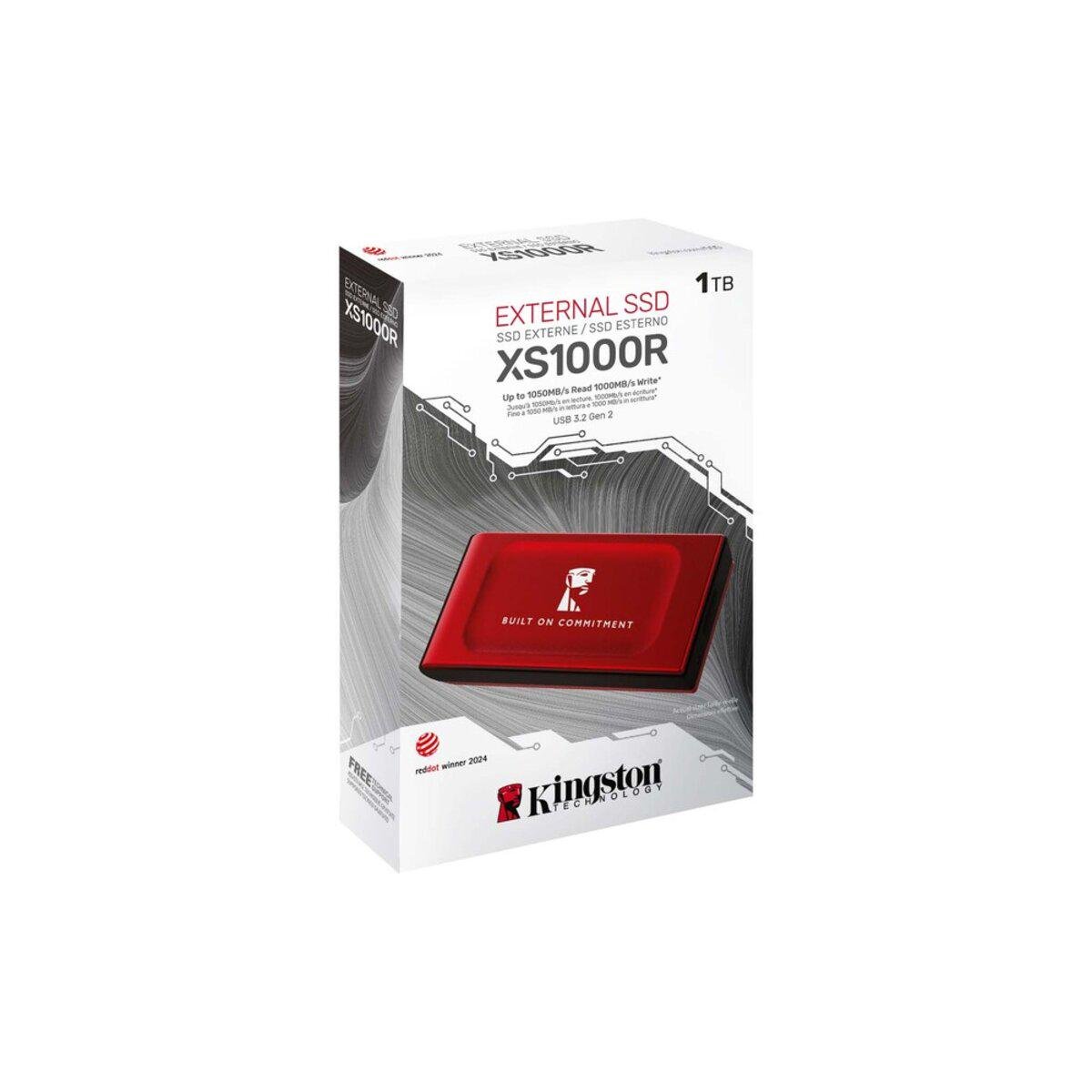 SSD-диск Kingston XS1000R BOC 1TB USB 3.2 Gen2 Type-C 3D NAND Red (SXS1000R/1000GA) - фото 3 SSD-диск Kingston XS1000R BOC 1TB USB 3.2 Gen2 Type-C 3D NAND Red (SXS1000R/1000GA) - фото 3
