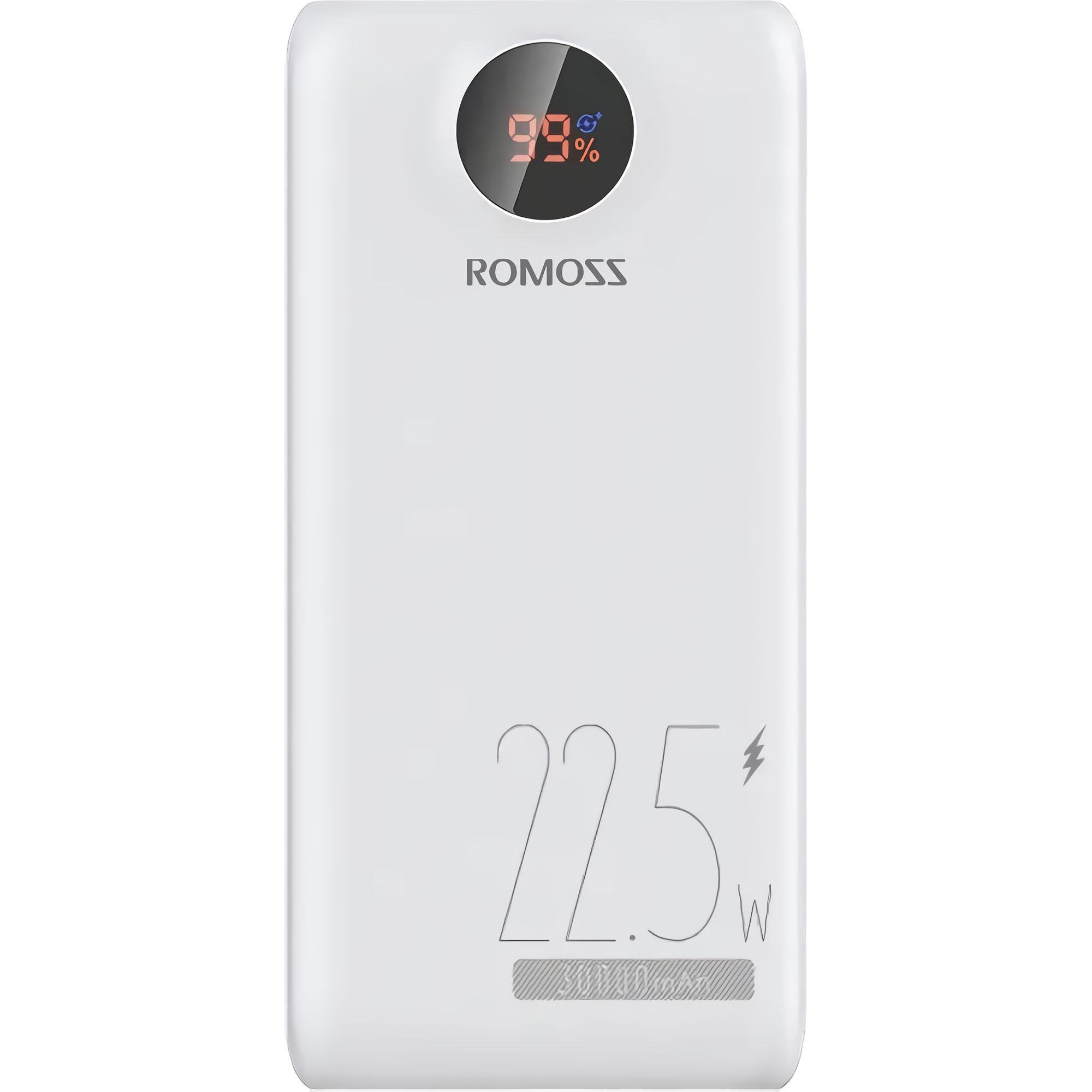 Зовнішній акумулятор Romoss PSW30PF 30000 mAh 22,5W White (PSW30-152-1133H)