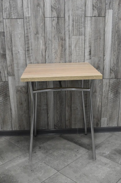 Обідній стіл 60х80х75 см Сонома/Хром (28374289)