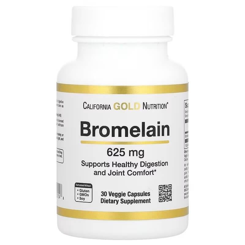Бромелайн California Gold Nutrition Bromelain 620 мг 30 капс. (CGN-02104)