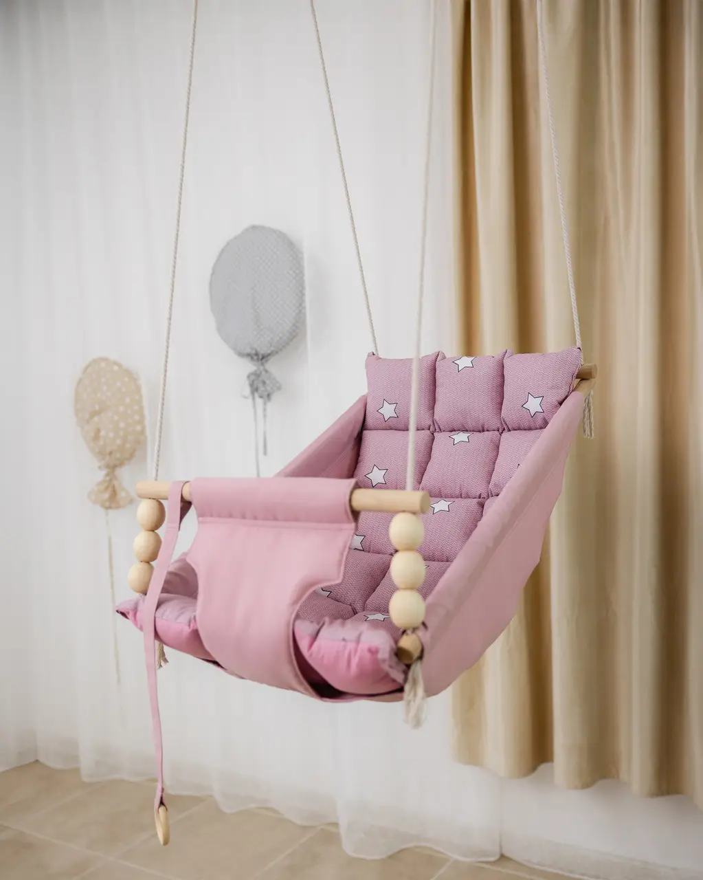 Качели подвесная люлька Звездная мечта для детей от 6 месяцев 105х53 см нагрузкой до 40 кг