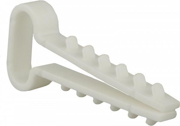 Дюбель-хомут АСКО-Укрем 14х6 мм для плоского провода полиэтилен 1 шт. Белый (000001102) Дюбель-хомут АСКО-Укрем 14х6 мм для плоского провода полиэтилен 1 шт. Белый (000001102)