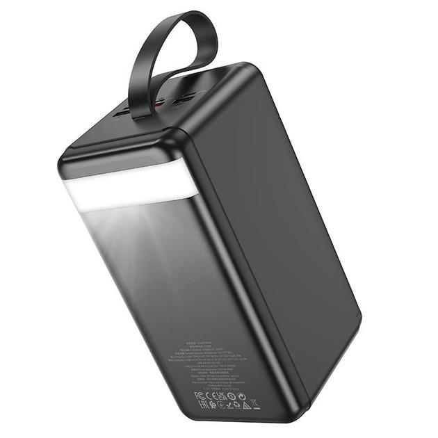 Повербанк Hoco J123D 333Wh/3USB/Type-C/Lightning/QC3.0/PD3.0 з ліхтарем 90000 mAh/22,5W Black (423659) - фото 2