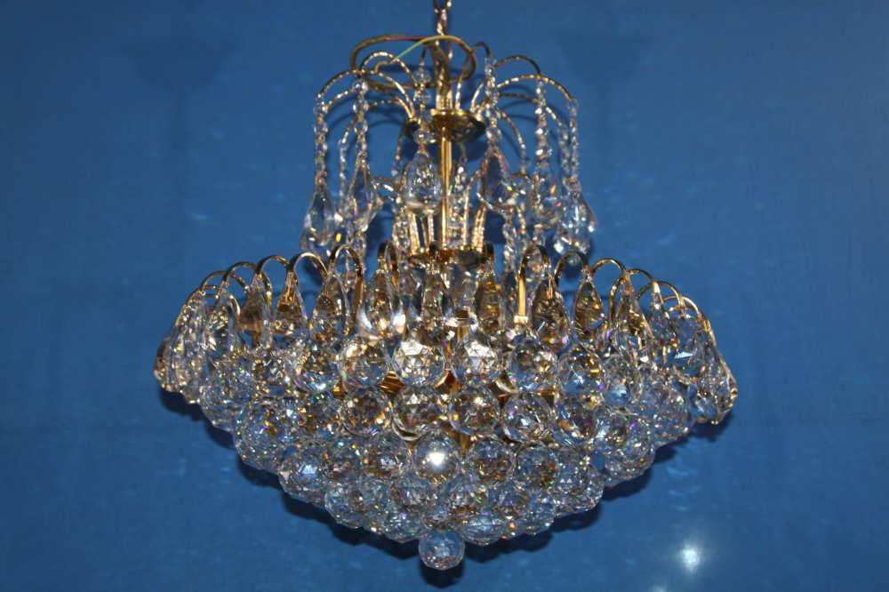 Хрустальная люстра L0049/12 Золото/Белый (AN000638)