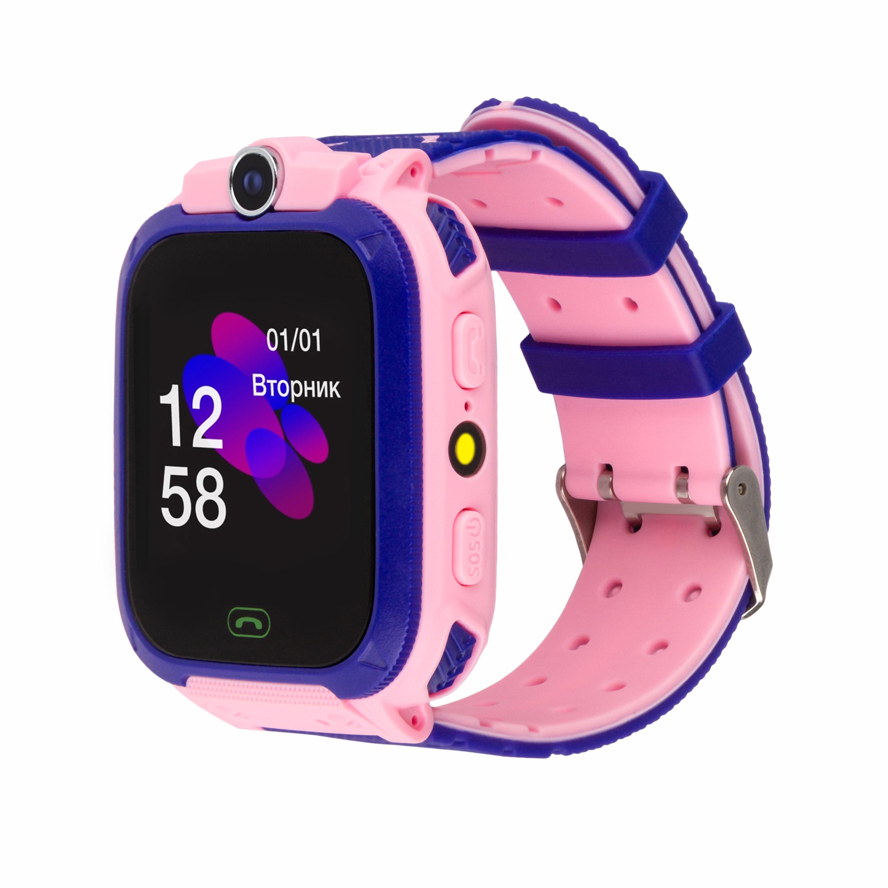 Детские смарт часы-телефон трекер Discovery iQ3700 Camera LED Light Pink