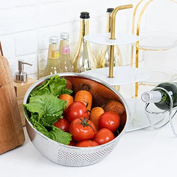 Миска-друшляк 26x12,8 см 4,5 л (C01690) - фото 8