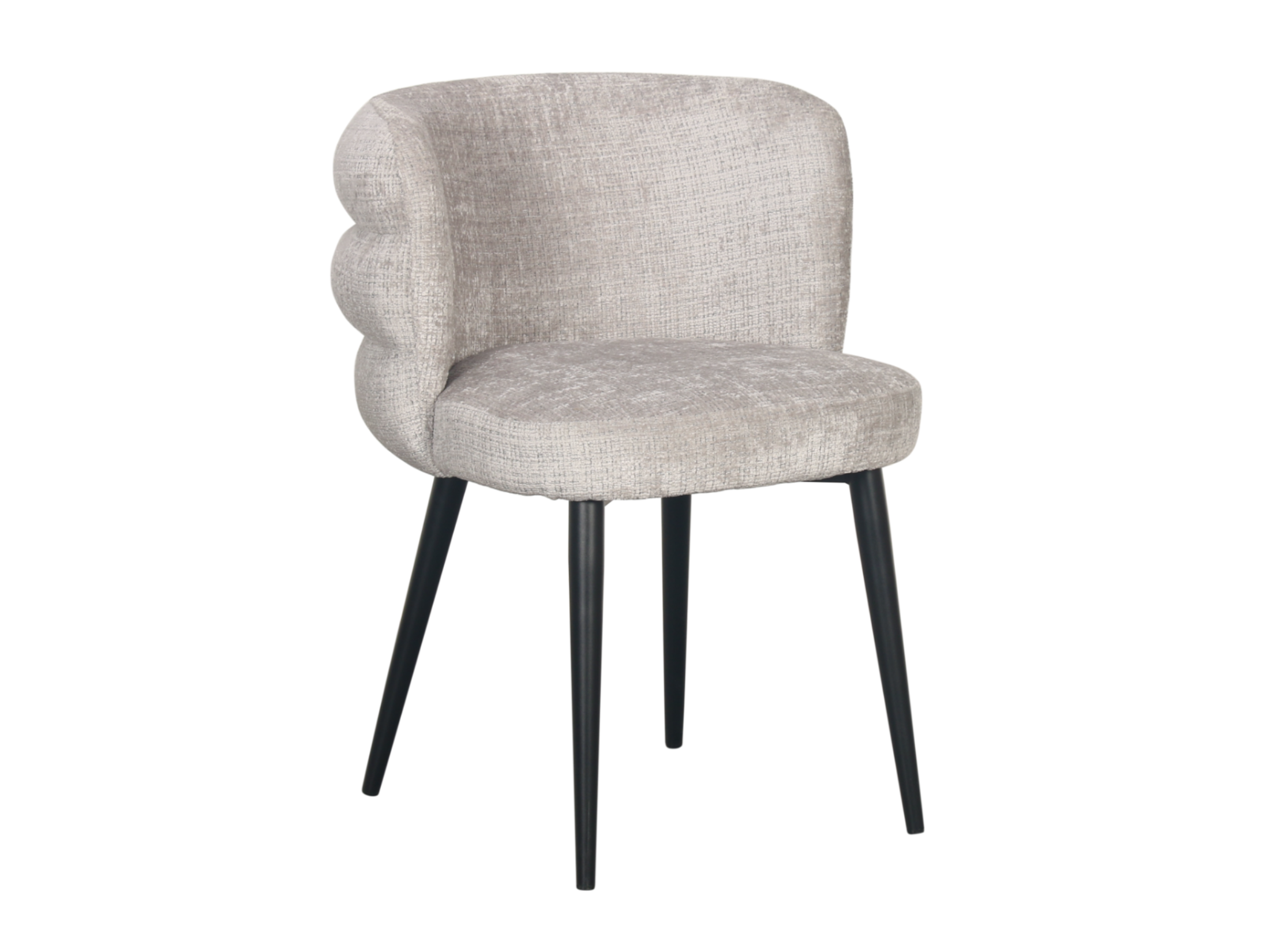 Стул для кухни Vetro Mebel M-215 с металла/ткань твид-бедфорд корд Устричный/Черный (M-215-oyster-tweed/black)